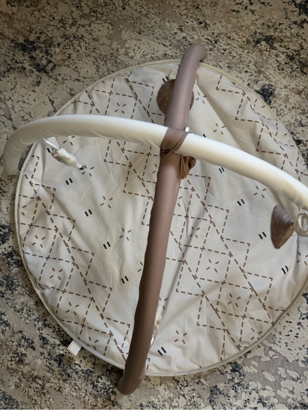 Neutral Beige & Cream Baby Play Gym Mat